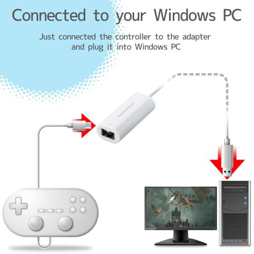 ELECOM Gamepad Converter USB Connection Compatible with Wii Classic Controller 1 Port White JC-W01UWH [Dragon Quest X Operation Confirmed]