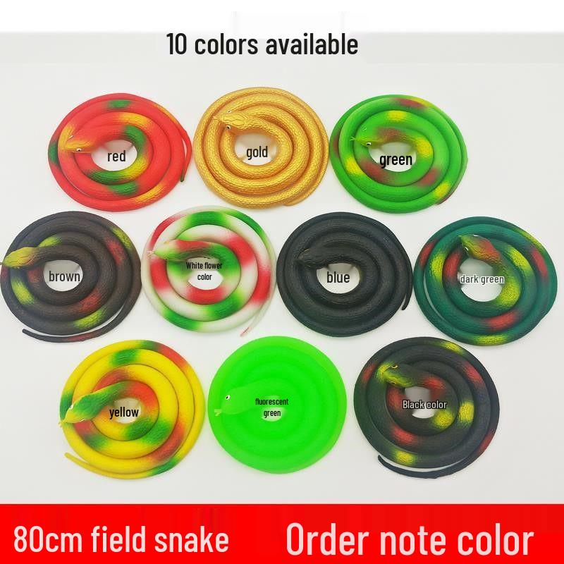 Children's Large Soft Rubber Green Snake Prank Toy Model
