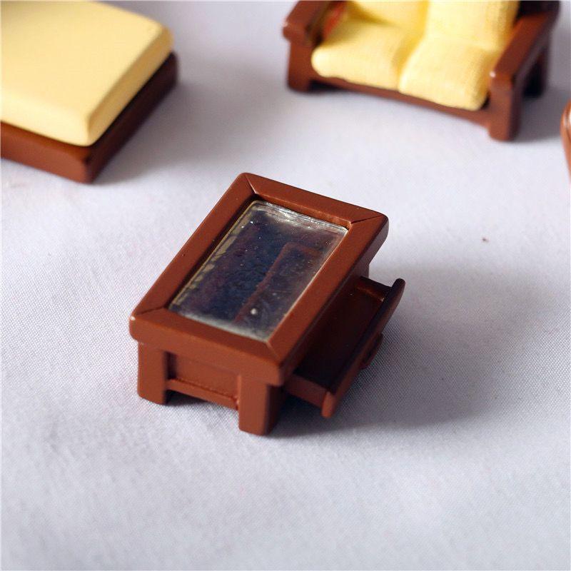 9pcs/set Miniature Simulated Furniture Set Small Ornament Models Sofas Beds Coffee Tables Cabinets For DIY Handmade Decorations