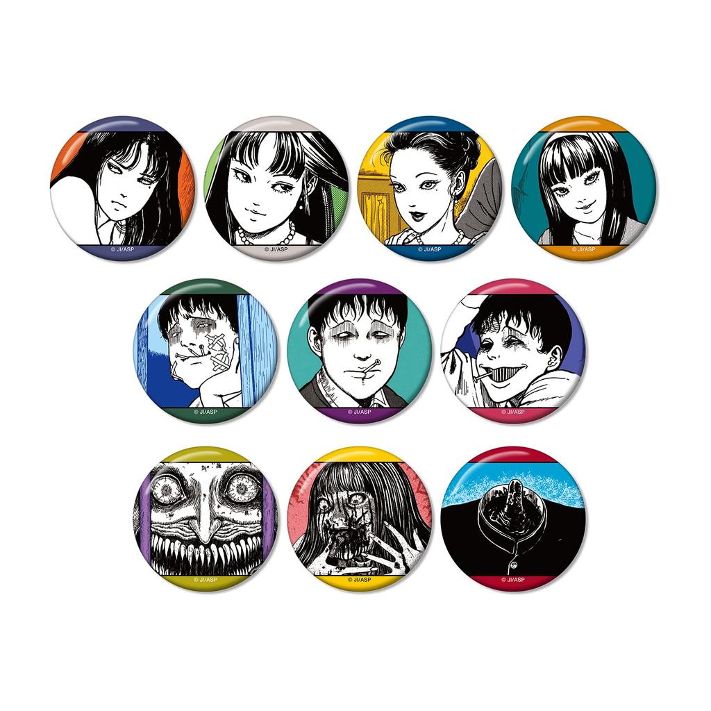 Junji Ito "Maniac" Trading Original Frame Can Badge Box of 10