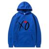 Mens Oversized Hooded Sweatshirt With XO Letter Print Loose Fit Streetwear Casual Top