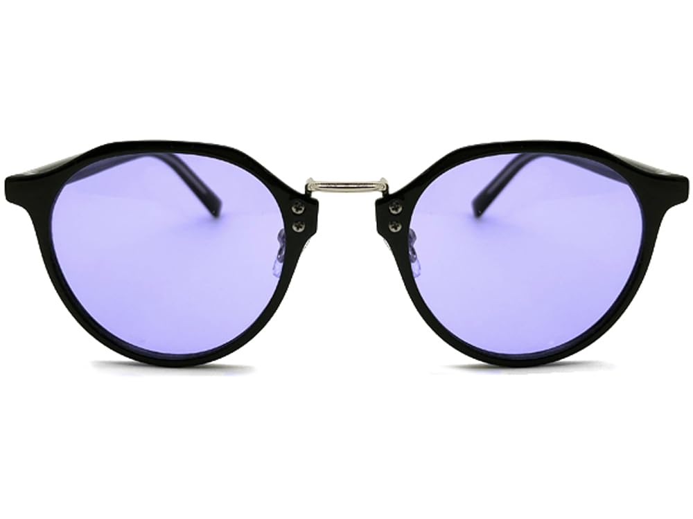 METAL BRIDGE CROWN PANTO BOSTON SUNGLASSES BRIDGE CROWN PANTO BOSTON x LIGHT PURPLE [SPEED ADDICT] (METAL SUNGLASSES) BLACK/SILVER