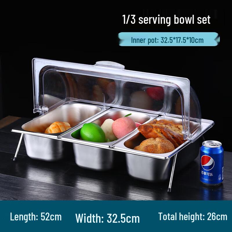 Stainless Steel Food Display Pan with Lid