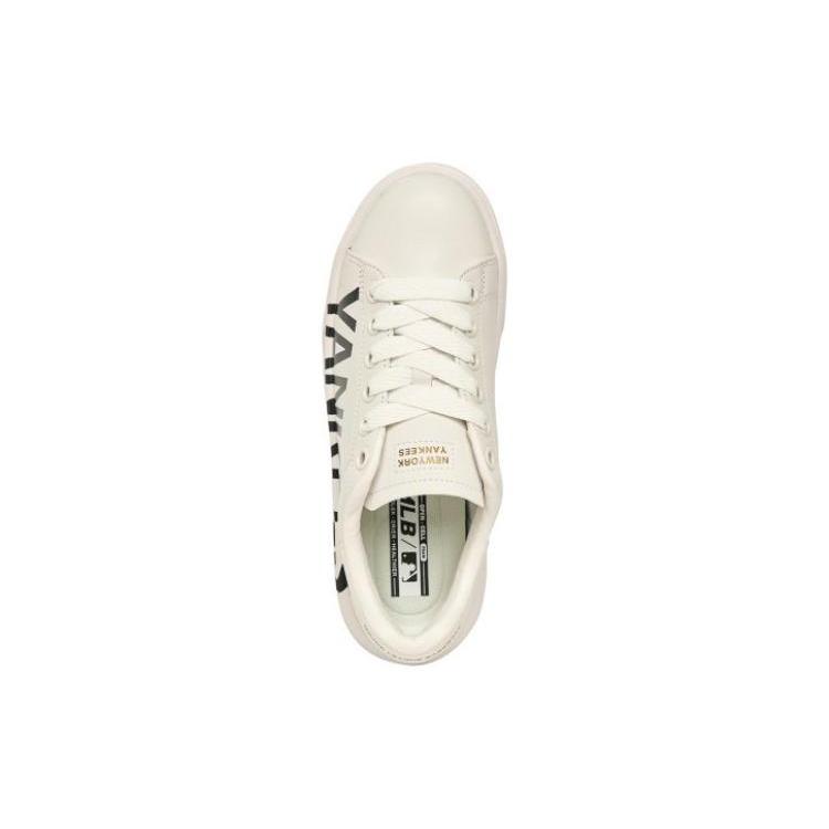 MLB Chunky Classic P NY Synthetic Leather Slip Resistant Abrasion Resistant Low top Skateboard Shoes Unisex White Black (Unisex) Skateboard Shoes