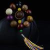 Green Sandalwood Bead Car Pendant: Creative Wooden Ornament and Handcrafted Bracelet.