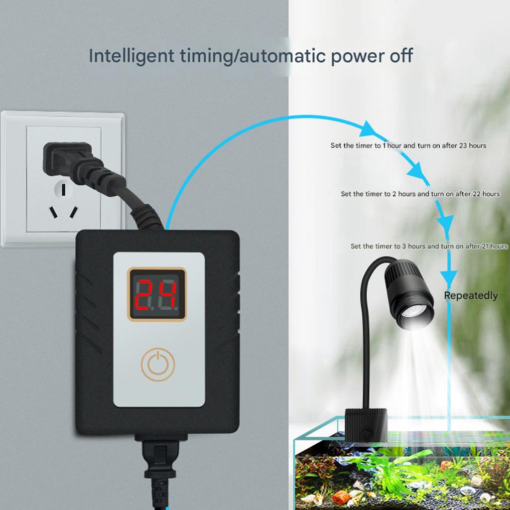Temporizador Automático Enchufable Controlador de Tiempo Con Pantalla LCD Para Decoración Festiva Hidroponía Compatible 110-220V