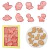 Set of 8 Animal and Dinosaur Cookie Cutters, Perfect for Baking, Kitchen Supplies, Lunch Boxes, Chocolate Molds, Baking Tools, and More. These Press-t