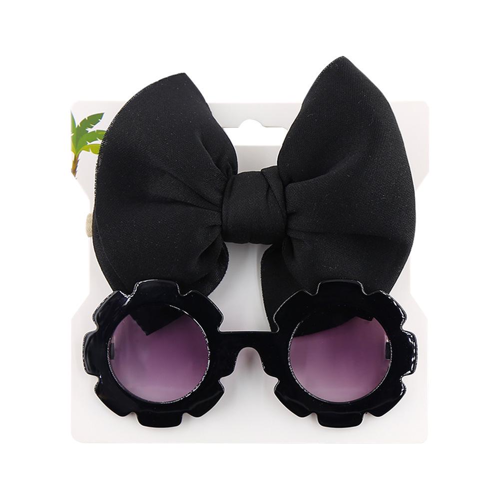 Kids' Cartoon Sunglasses & Headband Set - Girls' Space Cotton Design
