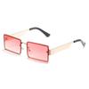 Rectangle Rimless Sunglasses Women Men Gradient Shades Sun Glasses Female Classic Brand Designer Eyeglasses UV400 Oculos
