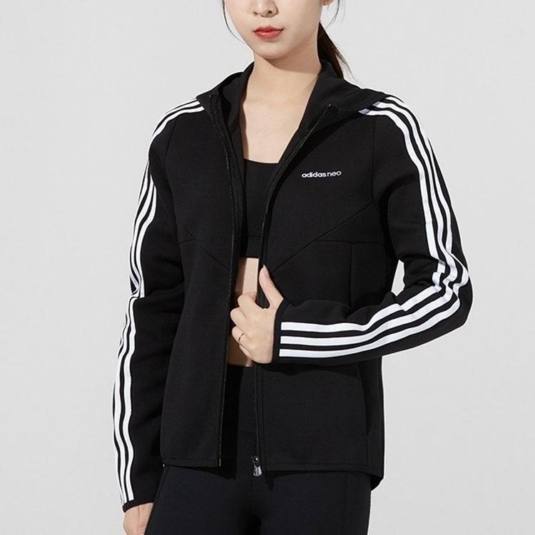 Adidas Three Stripe Casual Woven Jacket Women Jacket Black H36720