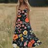 Boho Summer Dresses V Neck Floral Printed Sundresses, Beach Trendy Airy Dresses For Women