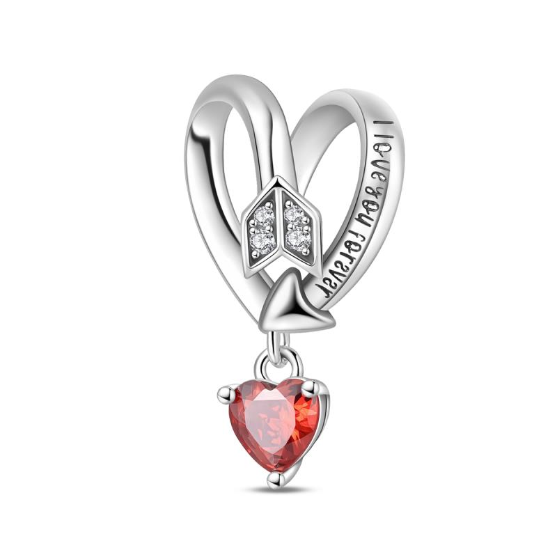 Neworiginalcopper Charm Bead Mother'S Day Love Heart Family Pendant Fits Bracelet Womens Jewelry Gift