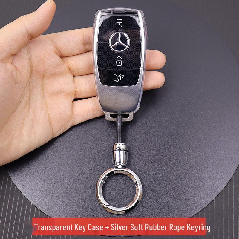Transparent Ultra-Thin Key Case for Mercedes A200L, E300L, GLC260L, GLB, GLE350, and CLS Class