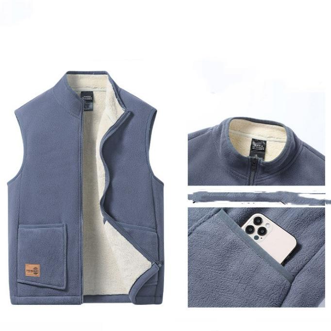 Costum Sport Bărbați Catifea Miel Pulover Casual Față-Verso Plus Catifea Îngroșat Călduros Iarnă Costum Trei Piese