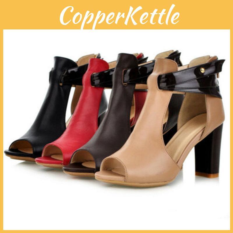 Stylish Ladies Party Dress Shoes With Ankle Strap And Peep Toe Design