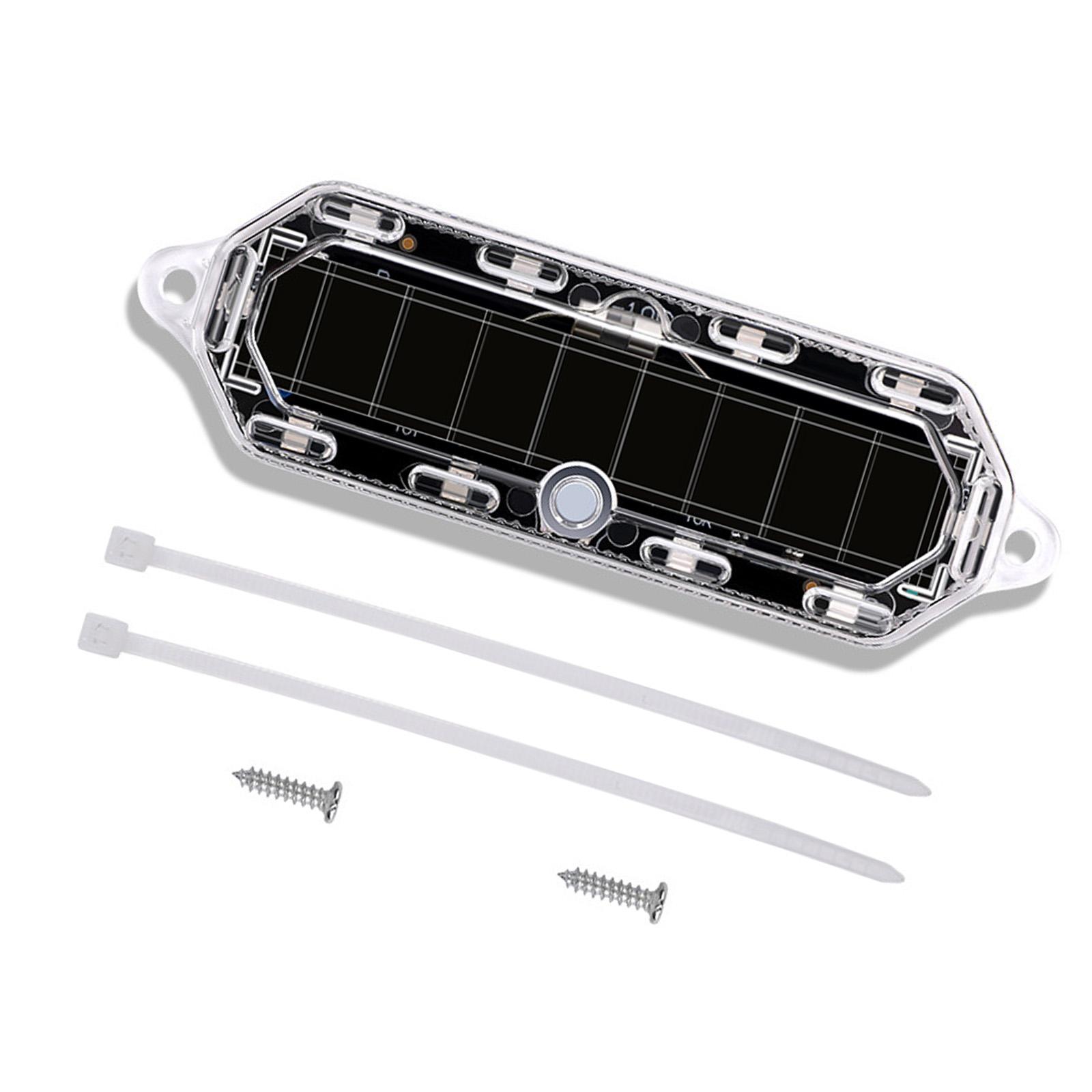 

Strobe Motorcycle Tail Light Increases Visibility Waterproof Long Lasting Rear Light Solar Charging for Night Riders белый