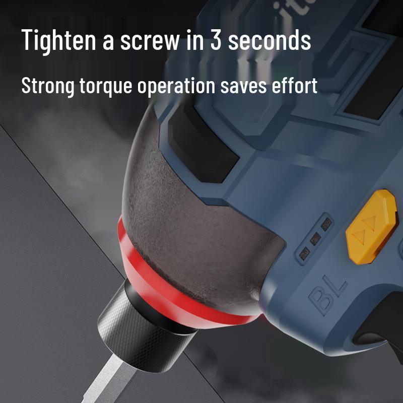 High-Power Brushless Impact Drill & Electric Screwdriver - Multi-functional for Drilling & Repair Tasks