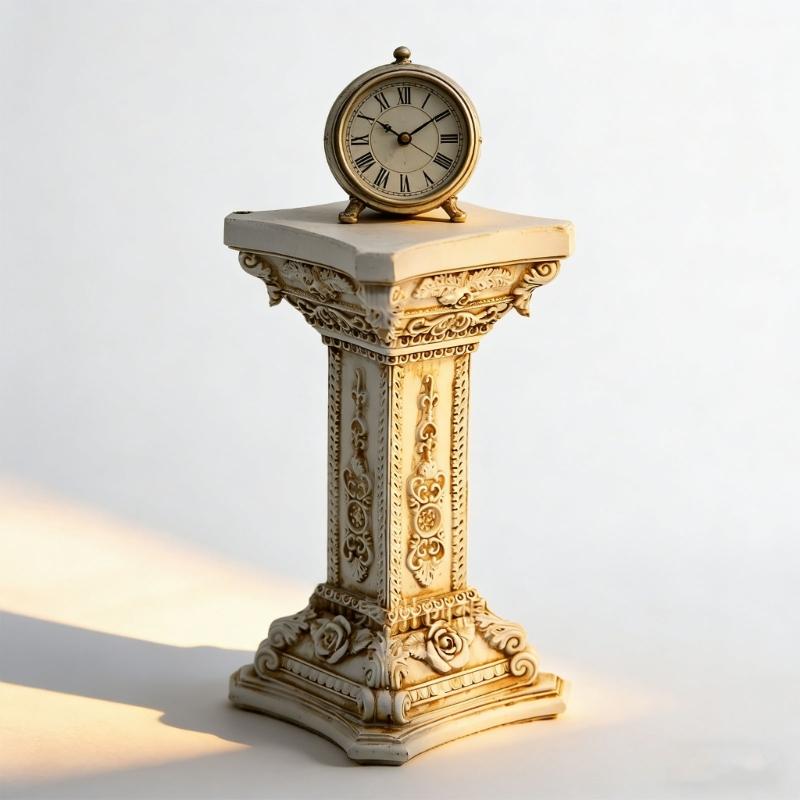 Roman Pillar Garden Statues Resin Roman Column Figurines Display Pedestal Stand Sculptures Garden Outdoor Indoor Decors