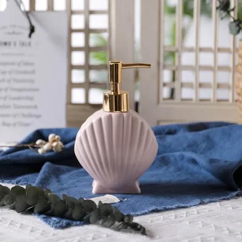Badezimmerzubehör Einfache Keramiklotionsflasche Kreative Reinigungsmittelabfüllung Handdesinfektionsmittelflasche Seifenspender