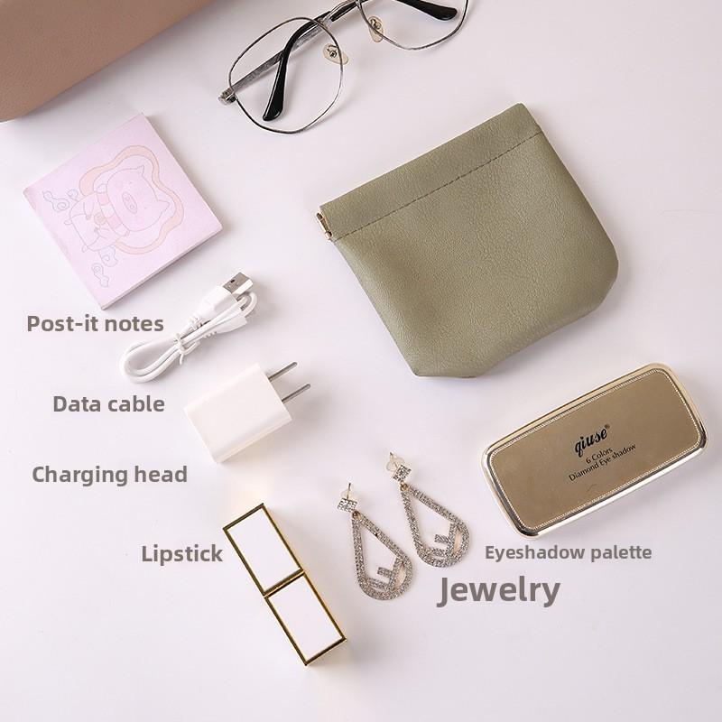 Bolsa de Armazenamento de Cosméticos com Abertura e Fechamento Automático Multiuso para Joias, Fones de Ouvido e Mais