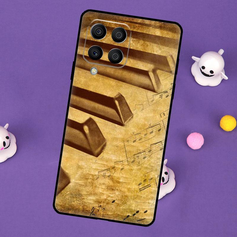 Piano keys Vintage Music Notes Cover For Samsung Galaxy M11 M51 M31 M33 M13 M23 M53 M15 M55 M14 M34 M54 M20 M32 M52 Case