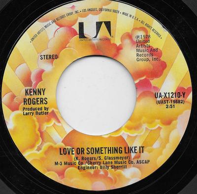 7-Zoll-Schallplatte KENNY ROGERS - Love Or Something Like It UAX1210Y United Artists 1978 US Folk Gebraucht