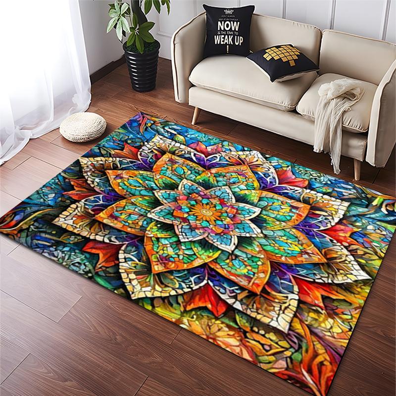 15 Size Mandala Flowers 3D Printed Carpet Rugs Living Room Bedroom Bedside Bathroom Home Decor Floor Mat Kids Room Non-slip Mat