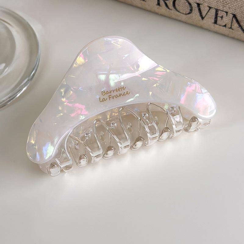 Retro Acetate Triangle Hair Claw Clips for Women Fashionable Colorful Shark Hairpins Barrettes Temperament Hair Accessories