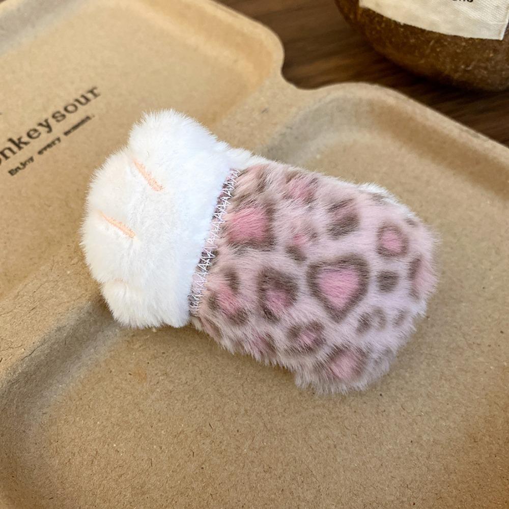 

Leopard Print Cat Paw Hairpin Creative Shape Material Hair Clip for Forehead Bangs Funny Cat Paw Bang Clip Side Bangs Styling розовый