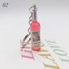1PC Cute Novelty Pendant Accessions Car Bag Keyring Assorted Color Resin Beer Wine Bottle Keychain