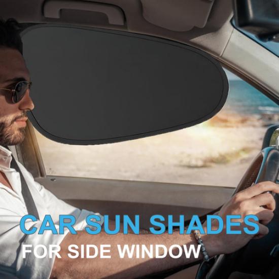 2Pcs Car Side Window Sun Shade Static Cling UV Blocker Visor Extender For Jeep