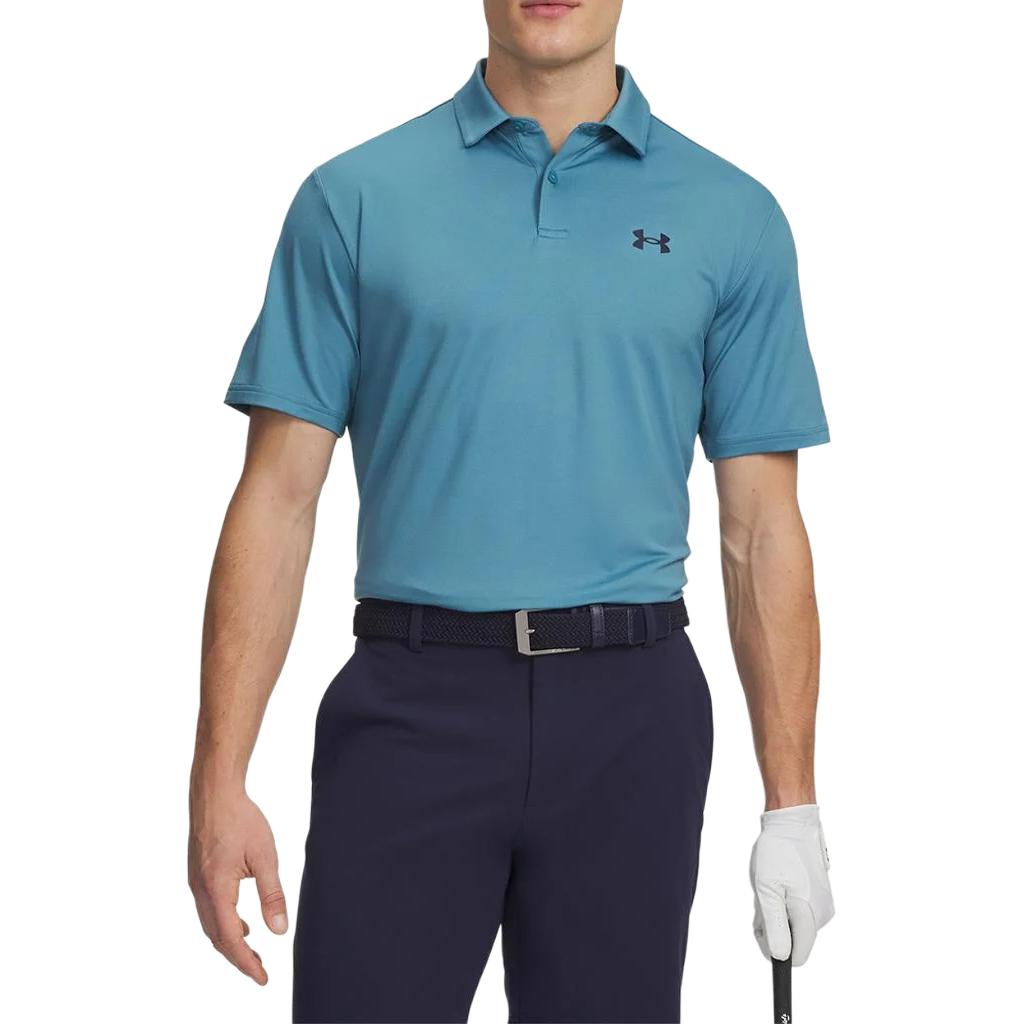 Under Armour Matchplay Golf Lässig Einfach Klassisch Knopf Kurzarm Poloshirt Herren Oberteile Limitless-Blau 6009799-466