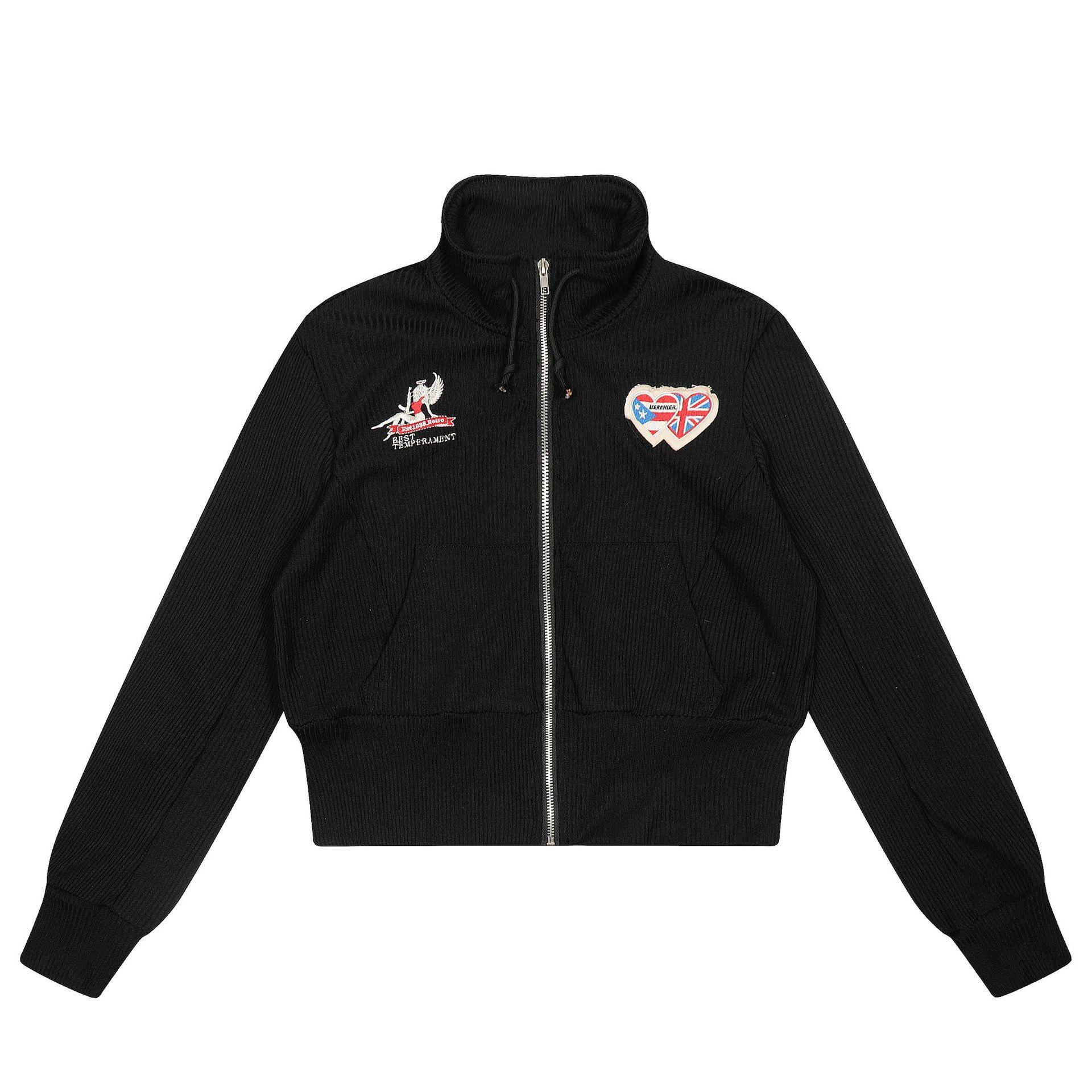 

VAYLA Fashionable Y2k Collar Jacket Women s Zipper Open Cardigan Top S