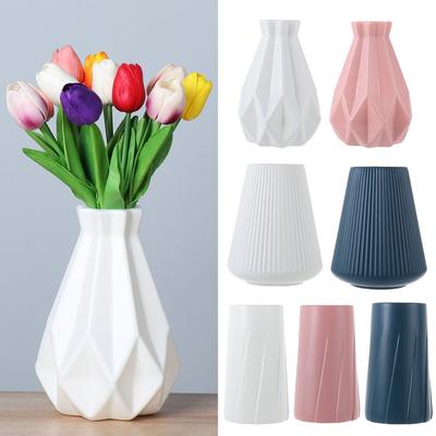 Plastic Imitation Ceramic Nordic Style Flower Vase Flower Arrangement Flower Pot Home Decoration