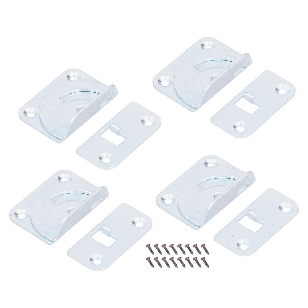 4PCS Bed Rail Bracket Heavy Duty Stainless Steel Bed Rail Fittings for Bed Frame Footrest