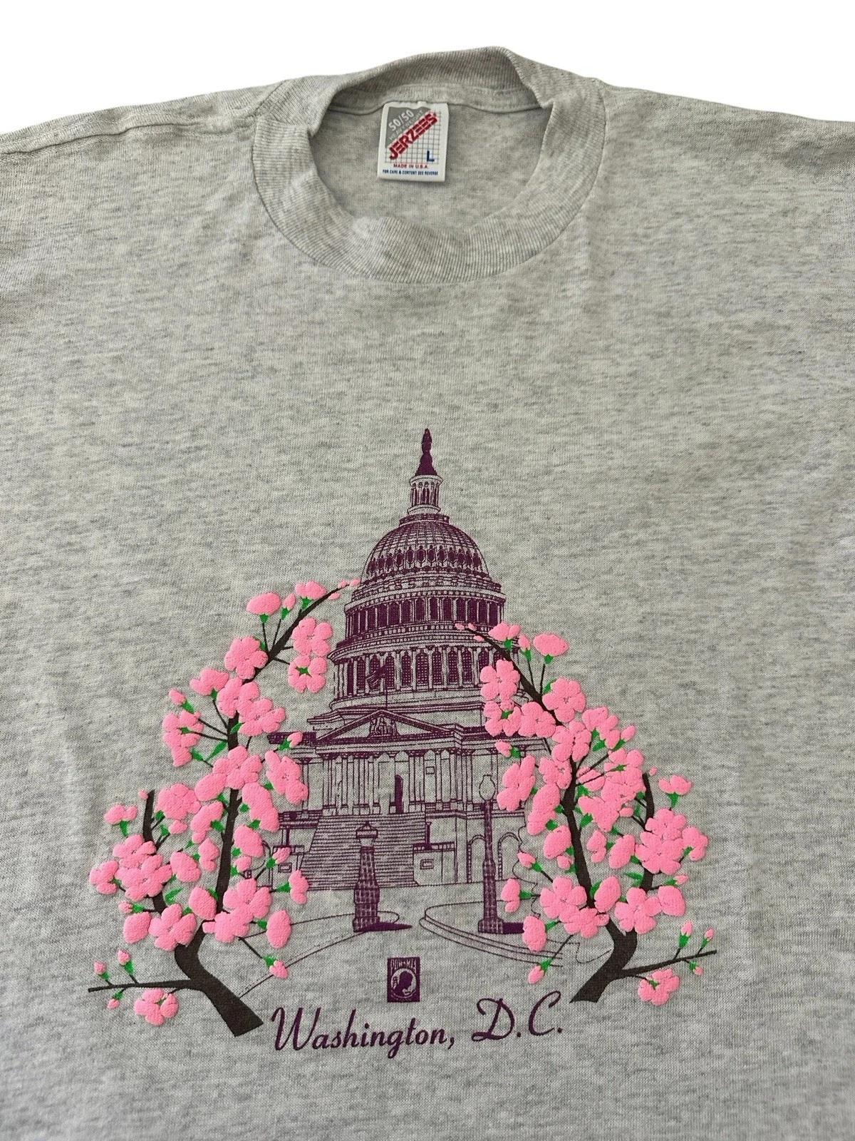 

Vintage Washington DC Cherry Blossom T Shirt Men’s Medium Gray 90’s USA 3XL