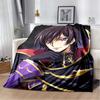 Code Geass Lelouch of the Rebellion Full Cast Anime Flannel Throw Blanket, Soft Warm Sofa Bed Home Blanket