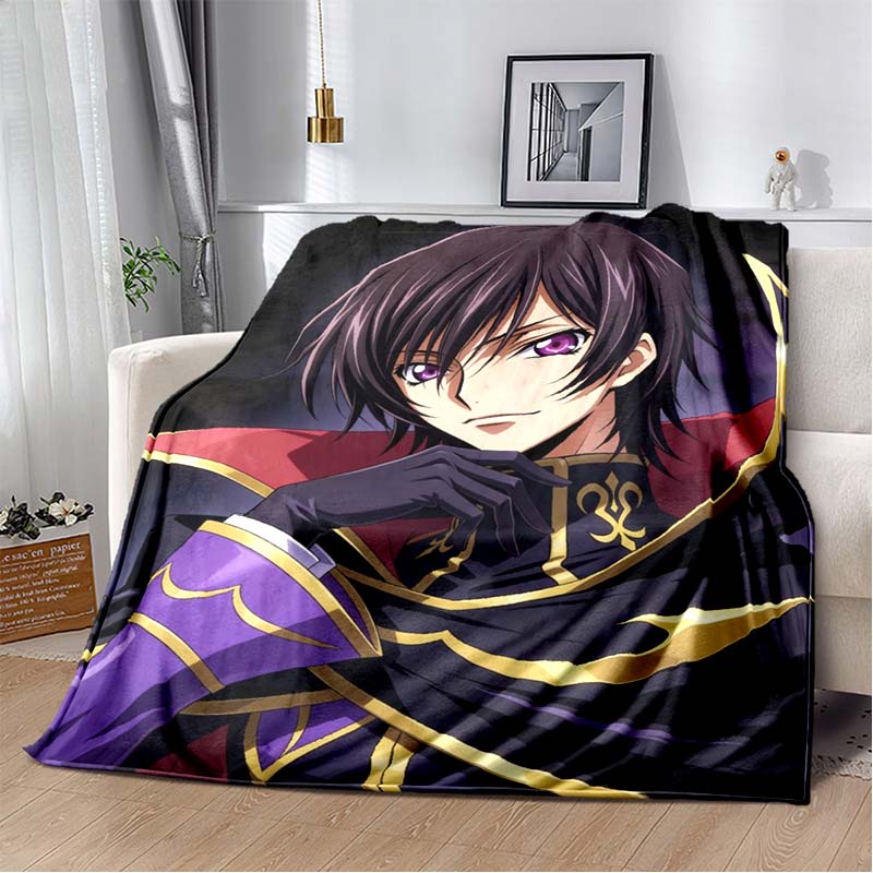 Code Geass Lelouch of the Rebellion Full Cast Anime Flannel Throw Blanket, Soft Warm Sofa Bed Home Blanket