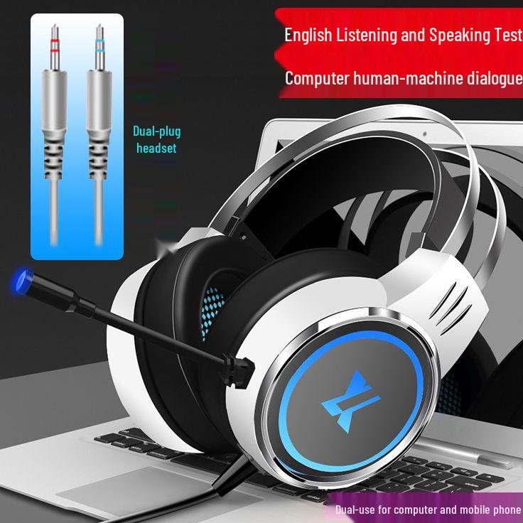 USB Over-Ear Headphones with Microphone for English Listening & Speaking Exams – Ideal for Middle & High School Online Classes