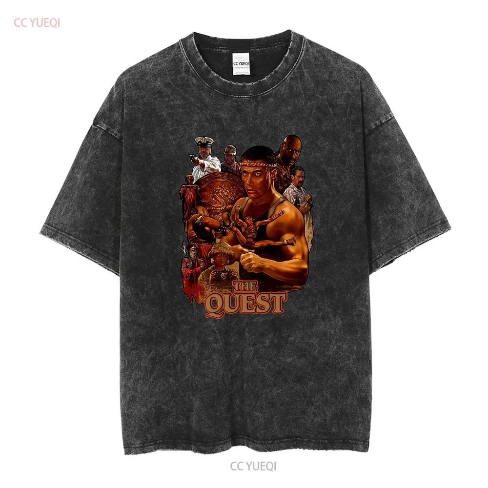The Quest 1996 Jean Claude Van Damme Movie T Shirt Heavy Cotton vintage Washed Comfortable homme Stylish Slightly Unisex