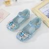 2024 New Autumn Crystal Princess Sequin High-Heel Leather Shoes for Girls