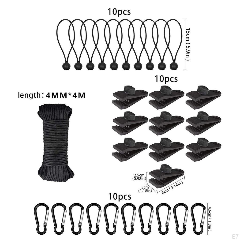 Awning Tarp Clips Buckle Carabiner Heavy Duty Camping Tent Clamps for Tarpaulin