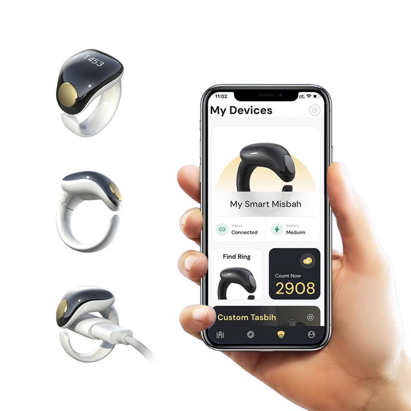 iTasbih Muslim Gift Smart Electronic Counter Digital Azan Alarm Clock Tasbeeh Tasbih Zikr Ring
