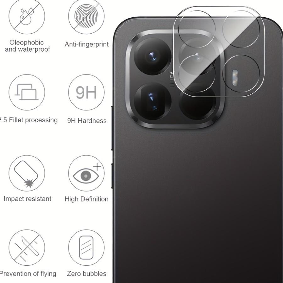 2 Pack For Xiaomi 15T Xiaomi 15T Pro Tempered Glass Camera Lens Protector, 9H Hardness Scratch-Proof Camera Protective Film, HD Clear Glass