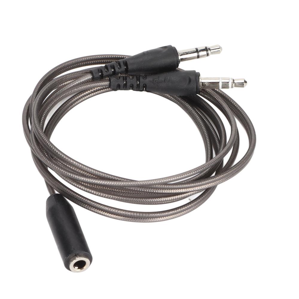 2PCS HiFi Stereo Headphone Splitter Noise Reduction Mic Earphone Splitter  for PC