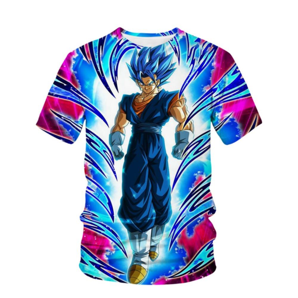 Herren 3D-gedruckt Cartoon Anime Dragon Ball Sommer Harajuku Goku Kleidung Super Saiya Kurzarm