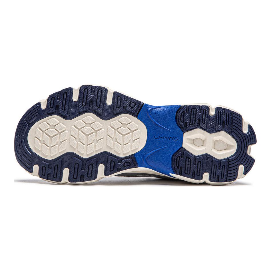Li Ning Kids Sports Lifestyle Series Comfortable Reflective Shock Absorption Rebound Low-Top Casual Shoes Kids sneaker Silver YKCU114-1