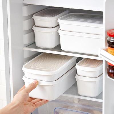 Household Dumpling Plastic Sealable Food Storage Box with Lid for Fridge and Kitchen Grains
