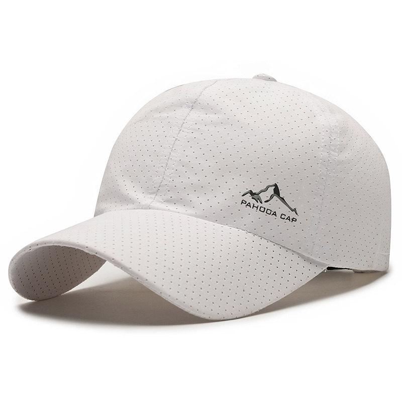 Quick-Drying Mountain Print Baseball Cap - Perforated Duckbill Sun Hat for Outdoor Sports & Casual Wear