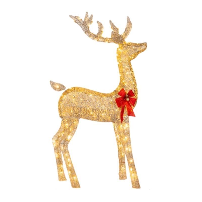 LED Gardening Decoration Christmas Reindeer Ornaments Light-Up Figure Stake